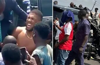 Presidente nigeriano revela mensagem de Anthony Joshua do hospital após acidente de carro fatal