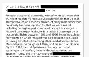 Trump viajou no avião de Epstein mais do que se pensava, diz promotor