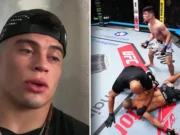 Kevin Vallejos quebra seu soco giratório nocauteando Giga Chikadze