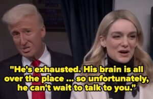 As pessoas não param de falar sobre o "Desequilibrado" Aberto a frio ativado "Sábado à noite ao vivo" Zombando do presidente Trump