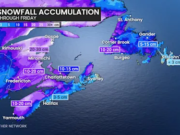 Neve bagunçada e chuva atrapalham o dia de ano novo do Atlântico Canadá