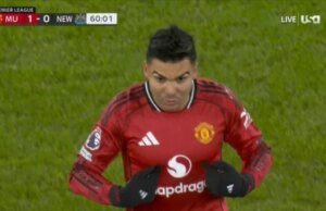 Ruben Amorim explica substituição ‘chocante’ de Casemiro após Manchester United vencer Newcastle
