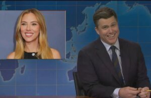 Michael Che faz Colin Jost insultar a esposa Scarlett Johansson em ‘SNL’ Joke Swap: ‘B—- Você está tendo uma onda de calor’