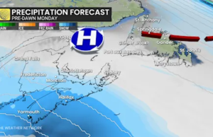 Prepare-se para mais de 20-40 cm de neve no caminho para o Atlântico Canadá