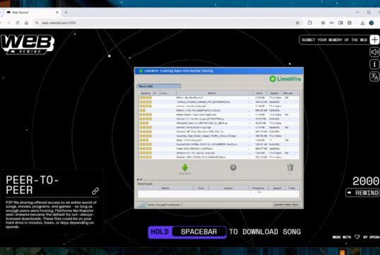 A Opera completou 30 anos e está comemorando com um tributo convincente à nostalgia da web