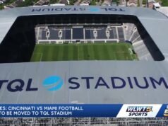 O jogo do Victory Bell entre Cincinnati e Miami deve ser transferido para o TQL Stadium neste outono