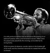 Willie Colón morre: lenda e ativista da música salsa tinha 75 anos