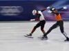 Patinagem de vitesse corte pista: Dandjinou, Dubois e Laoun em grande forma e no final dos 500 metros