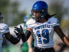 O premiado zagueiro do Montreal Carabins, Harold Miessan, assina com o Alpine Rams na Suíça