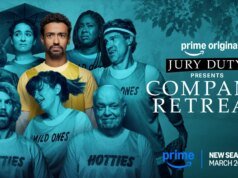 Um temporário fica preso no meio de uma aquisição corporativa encenada no trailer de ‘Presentes do júri: retiro da empresa’