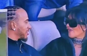Lewis Hamilton e Kim Kardashian vistos pela primeira vez em público no Super Bowl