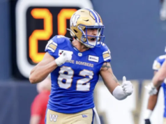 Drew Wolitarsky se lembra de ter quebrado seis costelas no último jogo com o Winnipeg Blue Bombers
