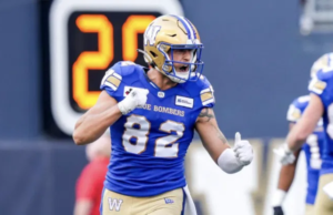 Drew Wolitarsky se lembra de ter quebrado seis costelas no último jogo com o Winnipeg Blue Bombers