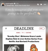 Sarah Michelle Gellar elogia o elenco de ‘Scooby-Doo’ de Mckenna Grace como “perfeito”