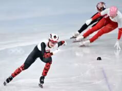 Patinagem de vitesse na pista de corte, qualificações aux 500 mètres: Boutin, Brunelle et Sarault dominante et passent aux quarts de finale une main dans le dos
