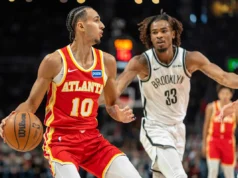 Jalen Johnson marca 26 pontos enquanto os Hawks superam os Nets por 115-104 após um déficit de 11 pontos no quarto trimestre