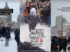 Assistir: Grande luta de bolas de neve começa em Nova York após nevasca