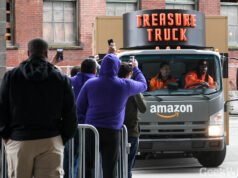 A estrela dos Seahawks, Marshawn Lynch, deixou um executivo da Amazon nervoso quando assumiu o volante do Treasure Truck