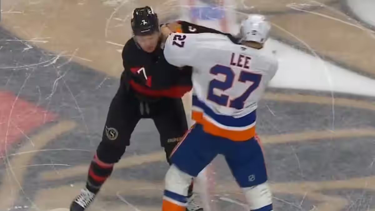 À VOIR: um combate de capitaines entre Brady Tkachuk e Anders Lee