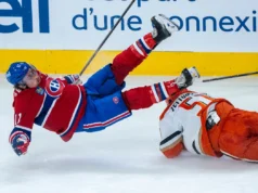 Cutter Gauthier desfaz o empate na vitória dos Ducks por 4 a 3 sobre os Canadiens