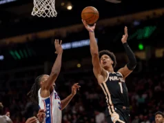 Johnson marca 35 na vitória do Hawks por 126-116 sobre o 76ers, enquanto Maxey sai no minuto final com uma lesão na mão