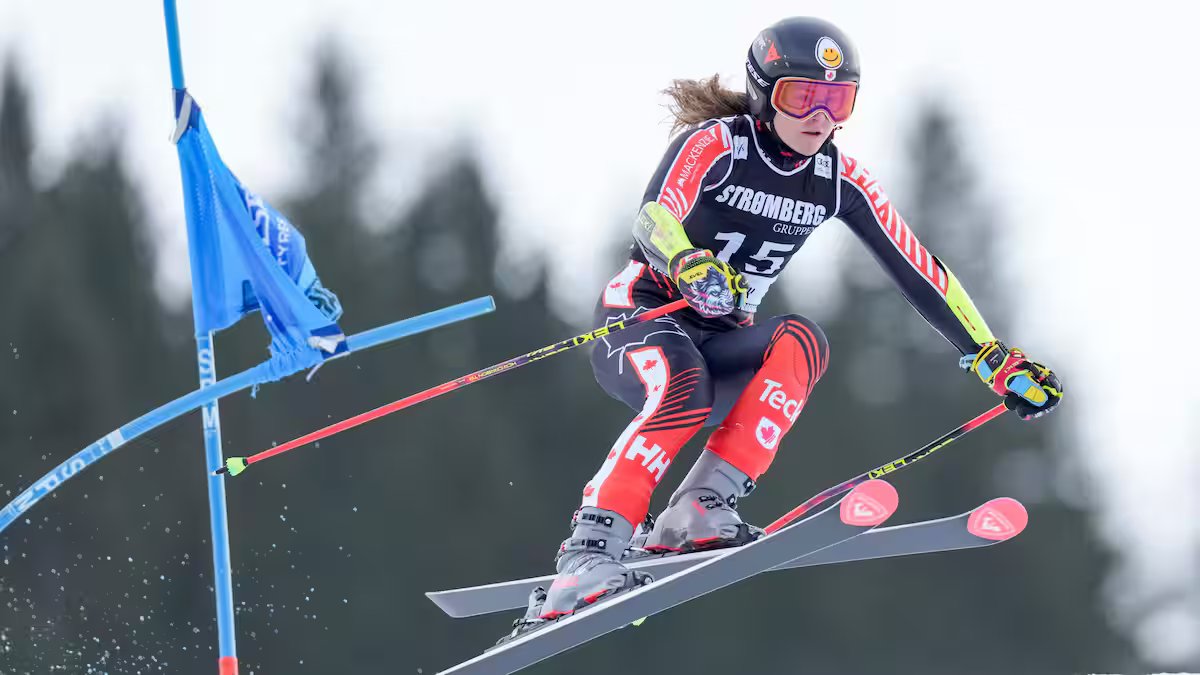 A esqui quebequense Valérie Grenier relata o último slalom gigante da temporada