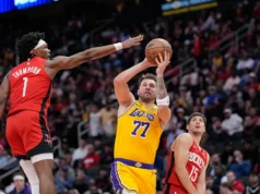 Doncic leva o Lakers à vitória por 100-92 sobre o Rockets, pela sexta vitória consecutiva