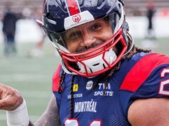 Sean Thomas Erlington se aposenta após oito temporadas na CFL