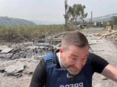 Assistir: Míssil explode ao lado do apresentador durante reportagem ao vivo do Líbano