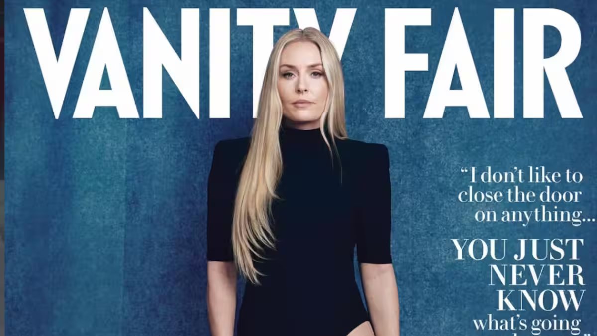 À VOIR | Momentos de dois meses depois da terrível rampa, Lindsey Vonn posa para a «Vanity Fair» com suas bandagens em evidência