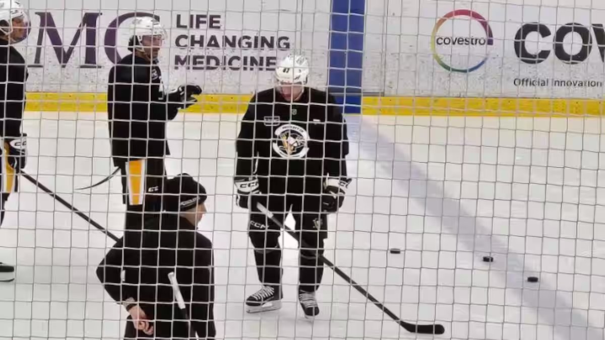 Surpresa, Crosby está de volta ao treinamento!