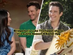 "Bridgerton" Luke Thompson acaba de compartilhar o ovo de Páscoa mais fofo
