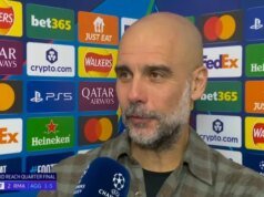 Pep Guardiola faz reivindicação ao Arsenal e ao Liverpool após a eliminação do Man City na Liga dos Campeões