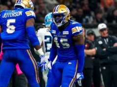 O ex-zagueiro do CFL Celestin Haba assina com o Columbus Aviators da UFL