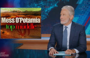 Jon Stewart condena ataque “arrogante” de mísseis EUA-Israel ao Irã: “Nossas bombas são agora mais inteligentes que nosso presidente”