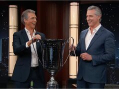 Gavin Newsom recebe o prêmio “Cup O’ Peace” de Jimmy Kimmel na última zombaria de Donald Trump