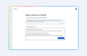 Agora você pode transferir seus bate-papos e informações pessoais de outros chatbots diretamente para o Gemini
