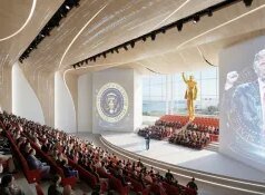 Donald Trump compartilha a representação de seus planos de biblioteca presidencial: um arranha-céu em Miami, o Força Aérea Um e uma estátua gigante de ouro dele mesmo