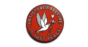 Artists4Ceasefire revela novos pins desenhados por Shepard Fairey antes do Oscar (EXCLUSIVO)