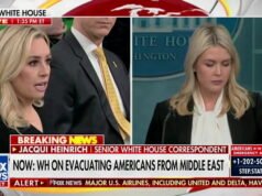 Karoline Leavitt é considerada mentirosa por aliado que se opõe à guerra de Trump