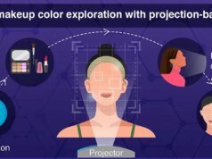 O sistema de projetor AI irradia maquiagem em seu rosto apenas dizendo a aparência que você deseja