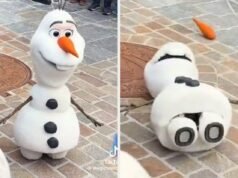"Eu nunca vi a vida deixar os olhos de um animatrônico antes": Um vídeo do robô Olaf "Morrendo" Na frente de uma multidão na Disneyland Paris está se tornando mega viral