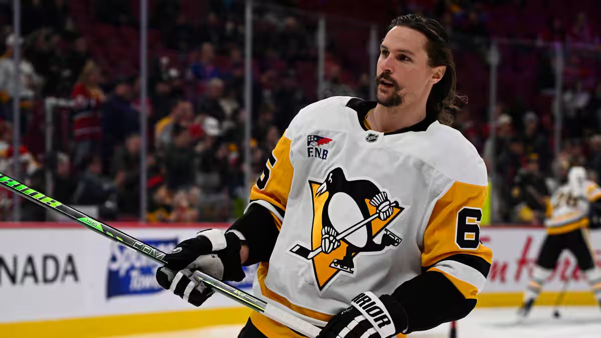 O veterano Erik Karlsson não se acalmou com os Penguins de Pittsburgh