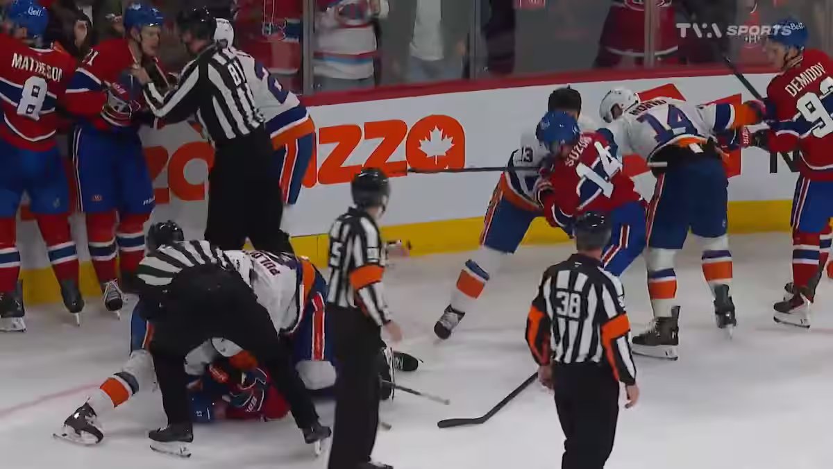 Nick Suzuki expulso da partida! Ça brasse entre le capitaine e Mathew Barzal!