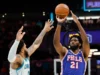 Embiid, George reuniu 76ers para vitória por 118-114 sobre o Hornets, quebrando a sequência de 5 vitórias consecutivas de Charlotte
