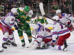 Shesterkin faz 46 defesas para ajudar os Rangers a vencer o Wild por 4-2