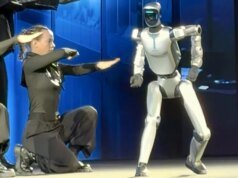 Robô humanóide homenageado mostra habilidades de dança impressionantes no MWC