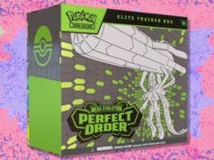 A caixa de treinador Pokémon TCG Perfect Order Elite está um pouco acima do preço de mercado no TCGplayer – economize $ 9 em comparação com a Amazon