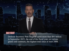 Jimmy Kimmel reage a Pete Hegseth gastando US$ 93 bilhões em 1 mês