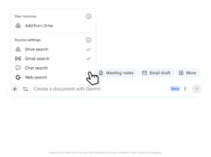 O Google adiciona novos recursos do Gemini ao Documentos, Planilhas, Apresentações e Drive
